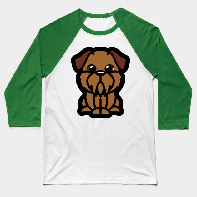 Brussels Griffon Tooniefied Baseball T-Shirt by Tooniefied